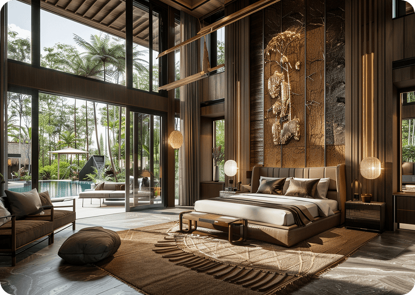 Luxury bedroom interior